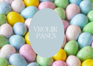 Kleurrijke Vrolijk Pasen Kaart